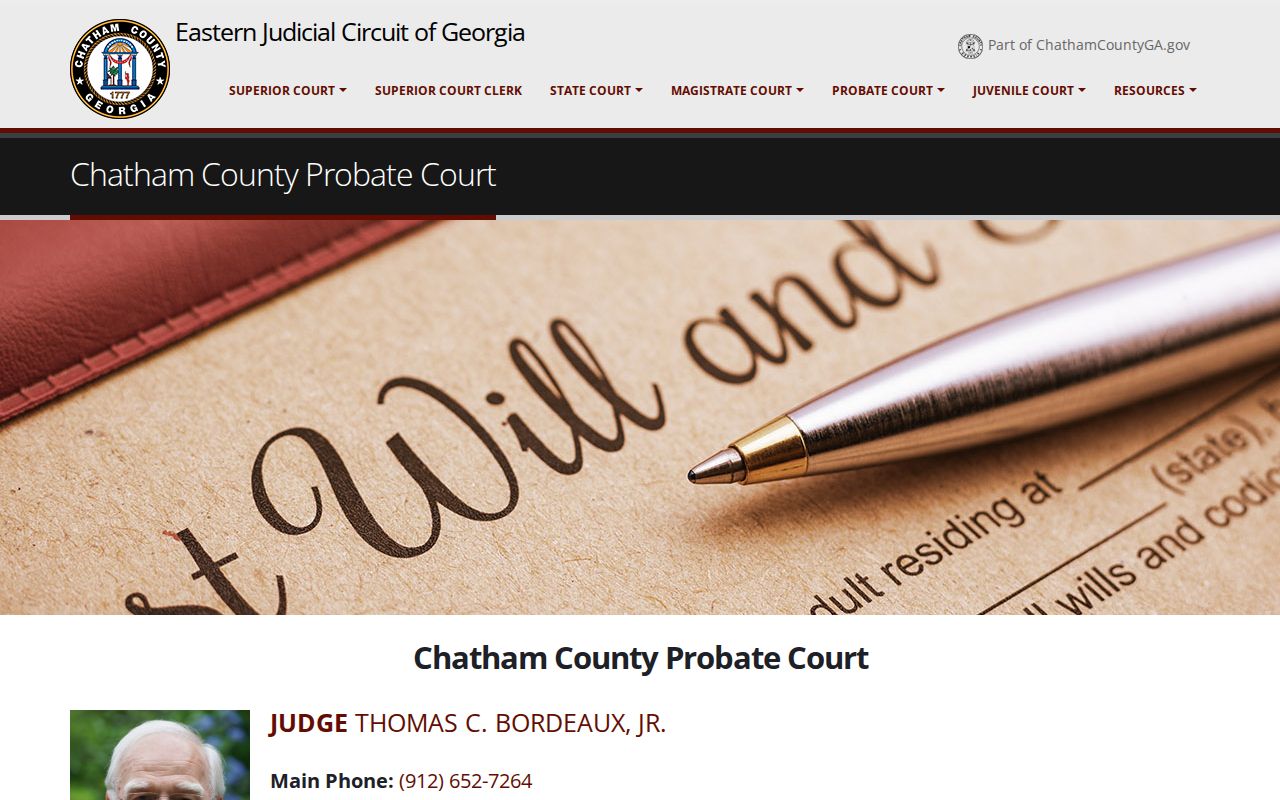 Chatham County resident lookup Probate Court records
